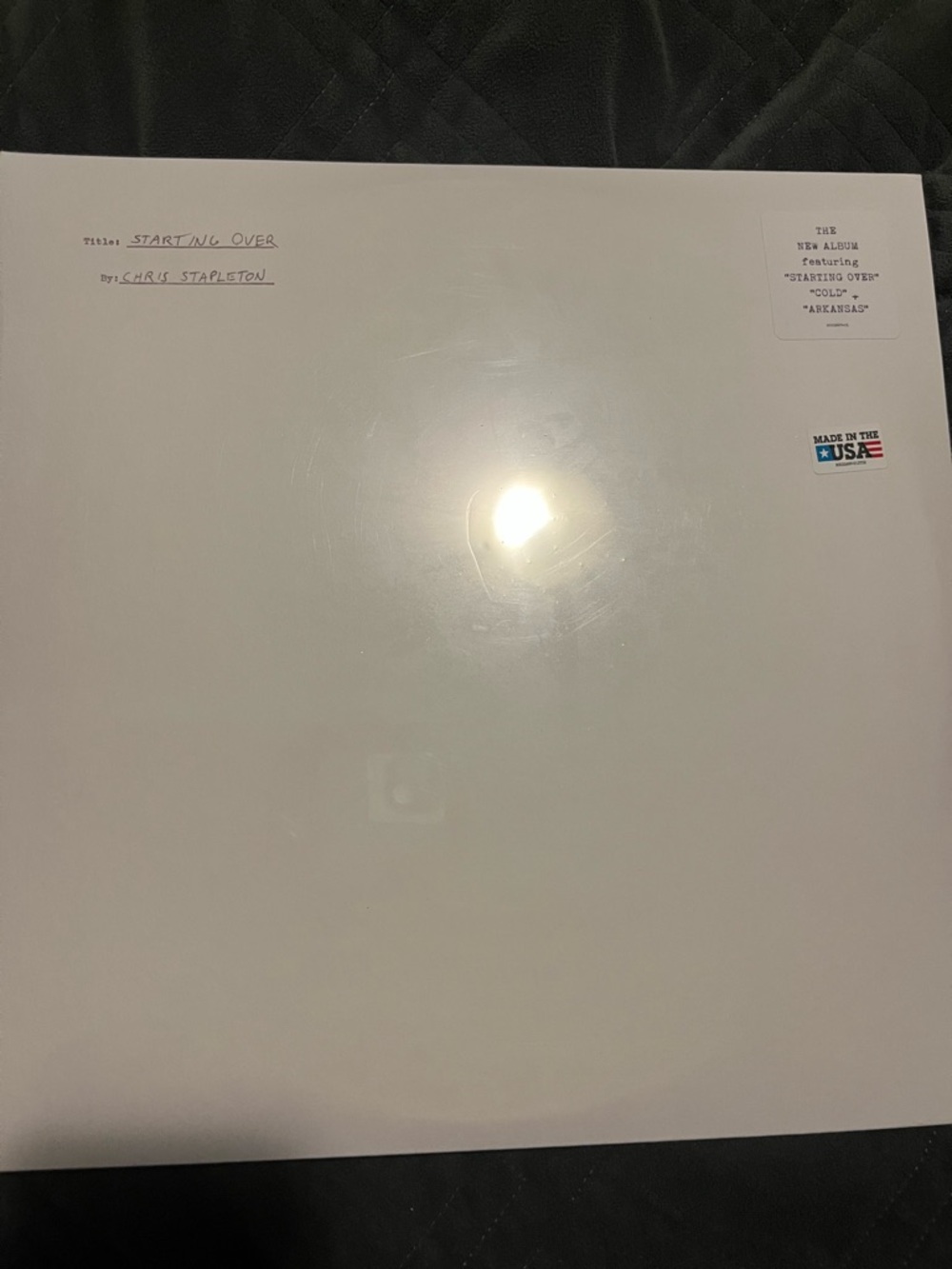 Chris Stapleton: Starting Over 2LP Vinyl